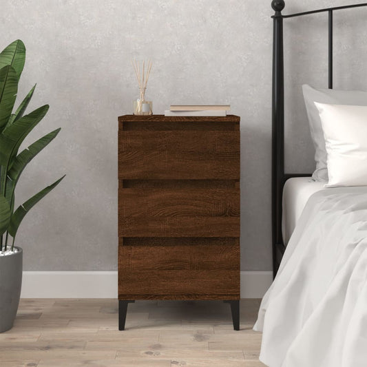 vidaXL Bedside Cabinet Brown Oak 40x35x70 cm Engineered Wood