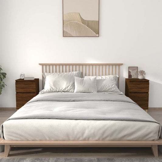 vidaXL Bedside Cabinets 2 pcs Brown Oak 40x35x70 cm