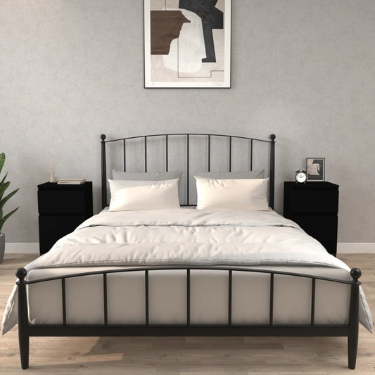 vidaXL Bedside Cabinets 2 pcs Black 40x35x70 cm