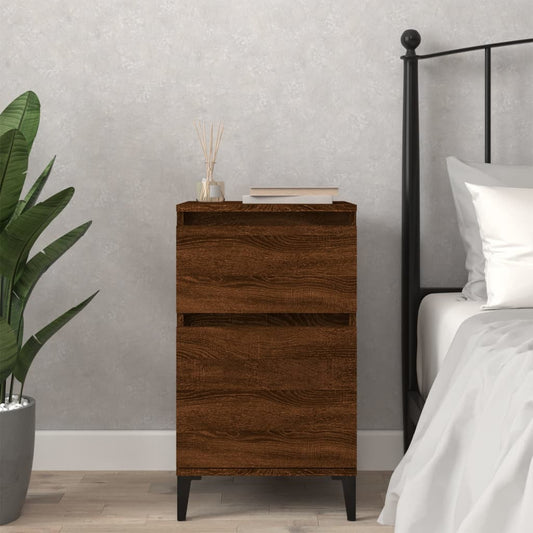 vidaXL Bedside Cabinet Brown Oak 40x35x70 cm