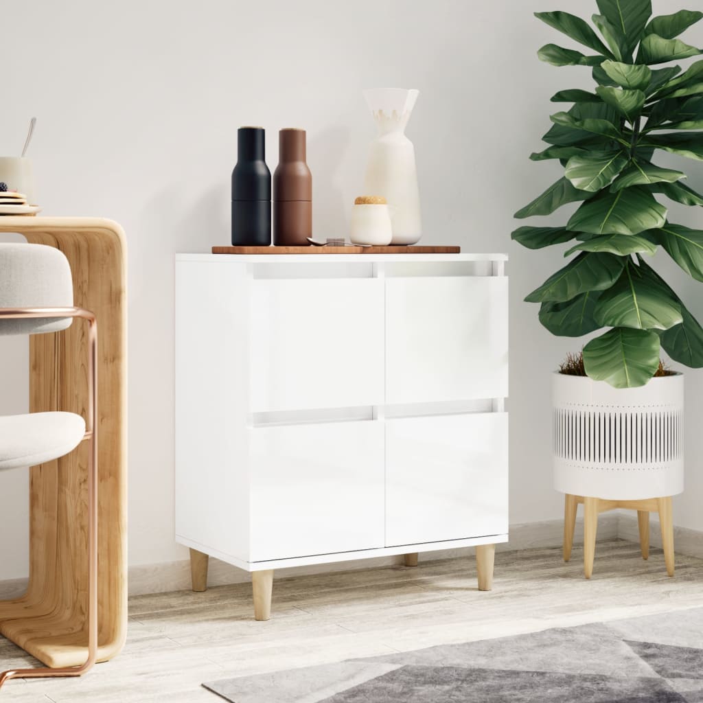 vidaXL Sideboard High Gloss White 60x35x70 cm Engineered Wood