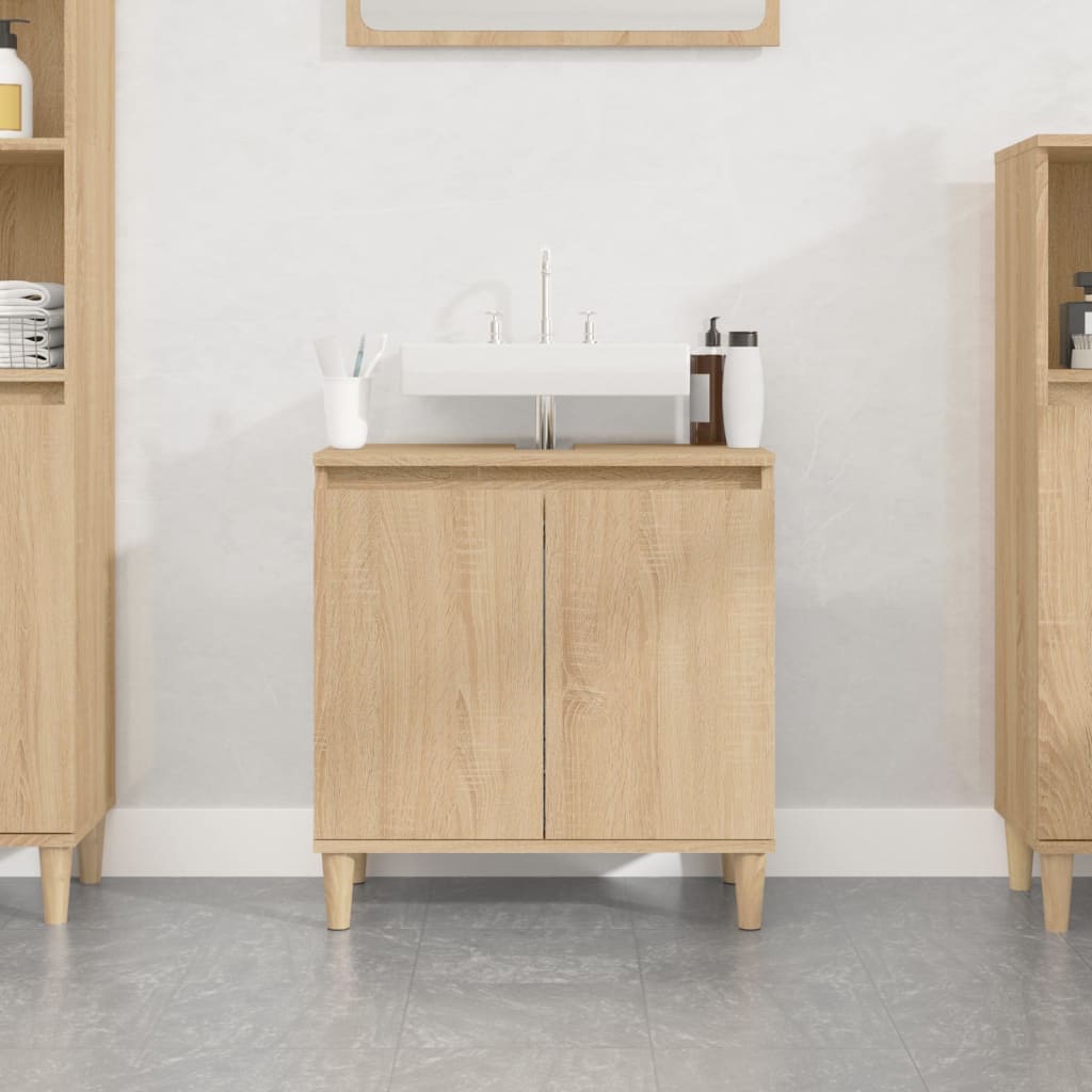 vidaXL Sink Cabinet Sonoma Oak 58x33x60 cm Engineered Wood