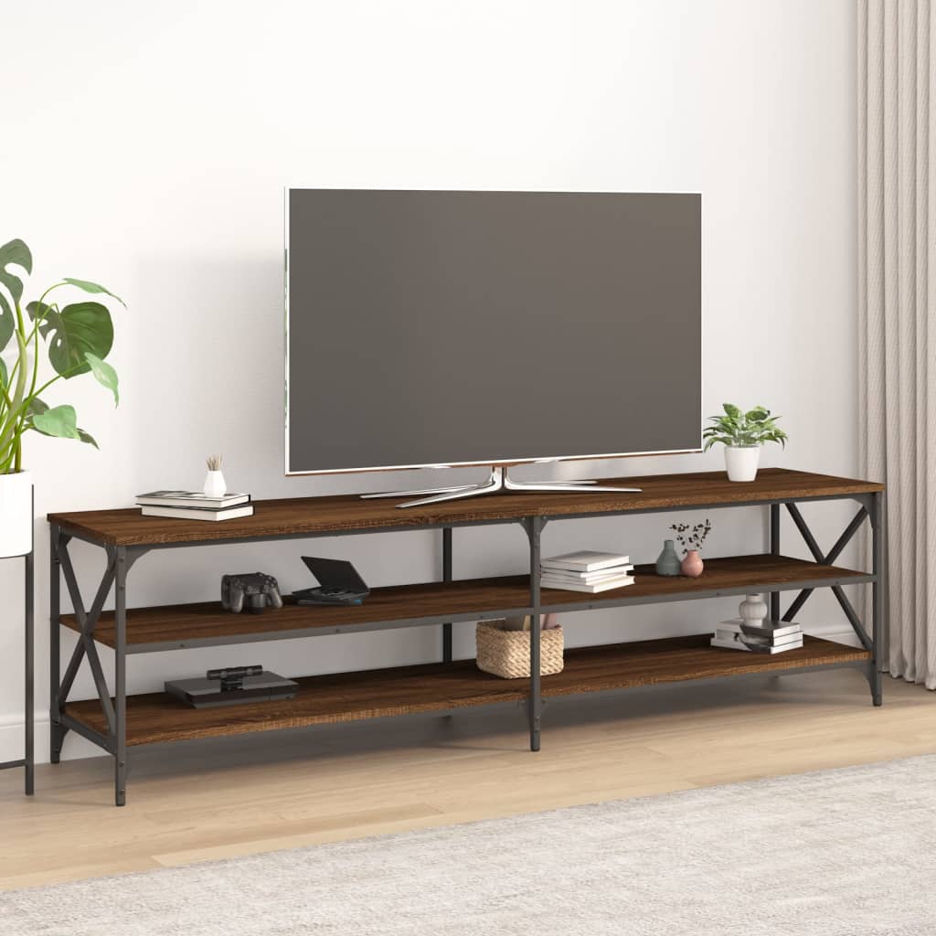 vidaXL TV Cabinet Brown Oak 180x40x50 cm Engineered Wood