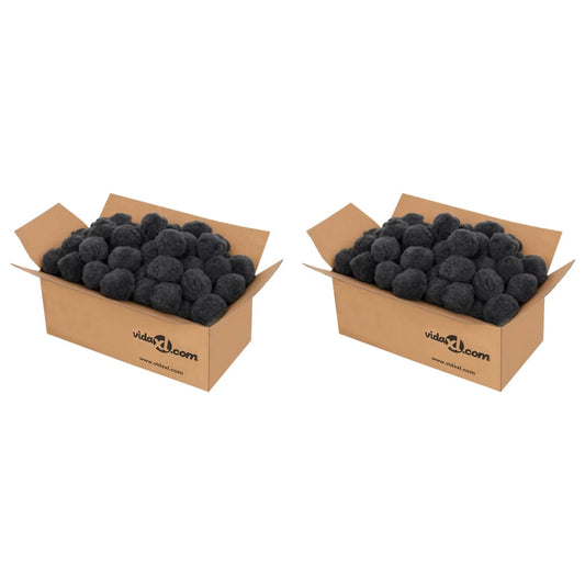 vidaXL Odor Removal Pool Filter Balls Black 1400 g Polyethylene