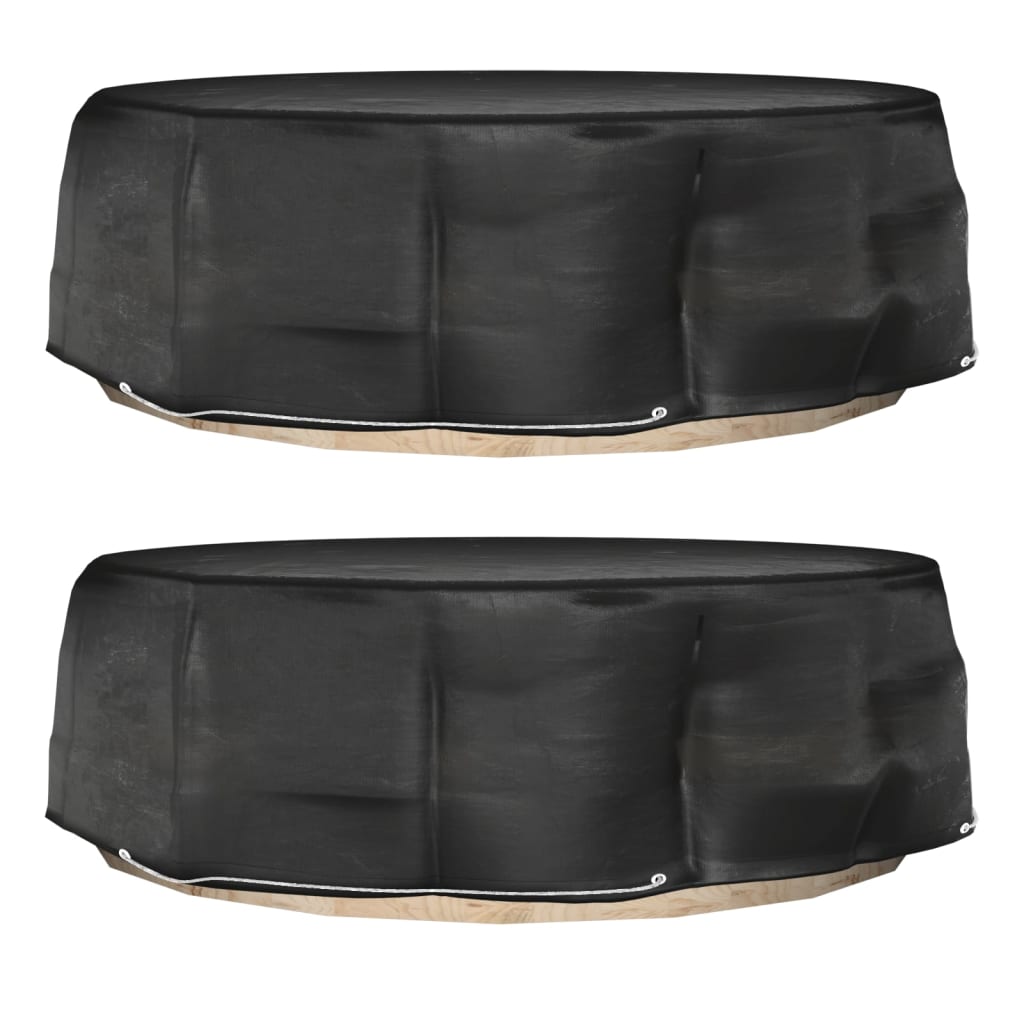vidaXL Island Lounge Covers 2 pcs 10 Eyelets Ì÷236x67 cm Round