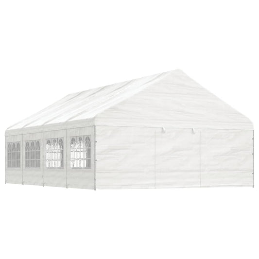 vidaXL Gazebo with Roof White 8.92x5.88x3.75 m Polyethylene