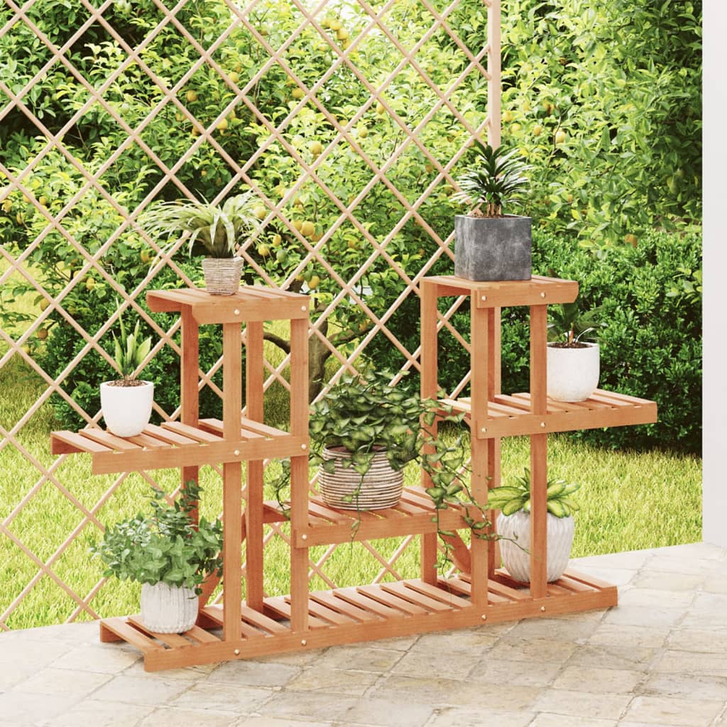 vidaXL Flower Stand 110x25x73 cm Solid Wood Fir