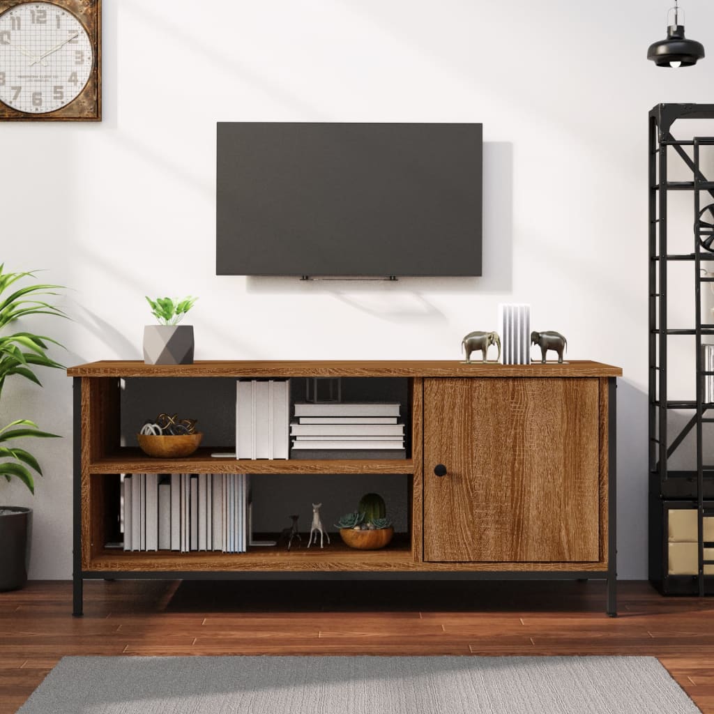 vidaXL TV Cabinet Brown Oak 100x40x45 cm Engineered Wood