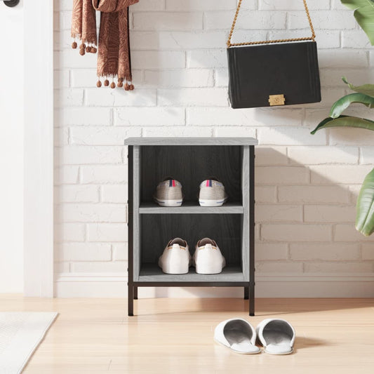vidaXL Shoe Cabinet Grey Sonoma 38x35x50 cm Engineered Wood