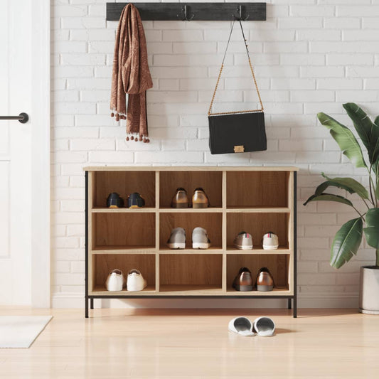 vidaXL Shoe Cabinet Sonoma Oak 100x35x70 cm Engineered Wood