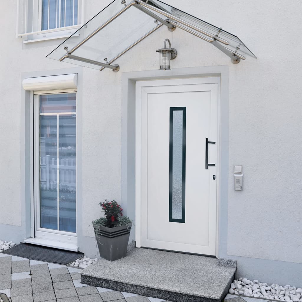 vidaXL Front Door White 88x200 cm PVC