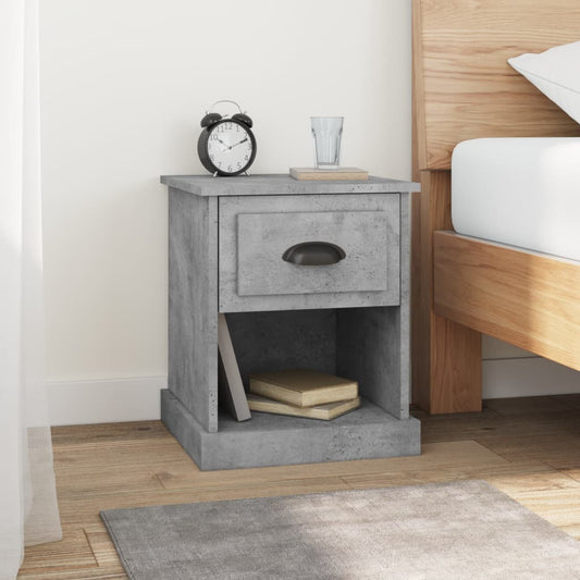 vidaXL Bedside Cabinet Concrete Grey 39x39x47.5 cm Engineered Wood