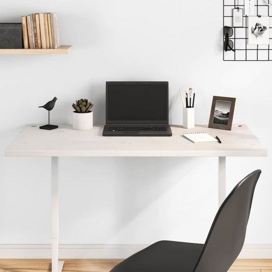 vidaXL Desk Top White 100x60x2.5 cm Solid Wood Pine