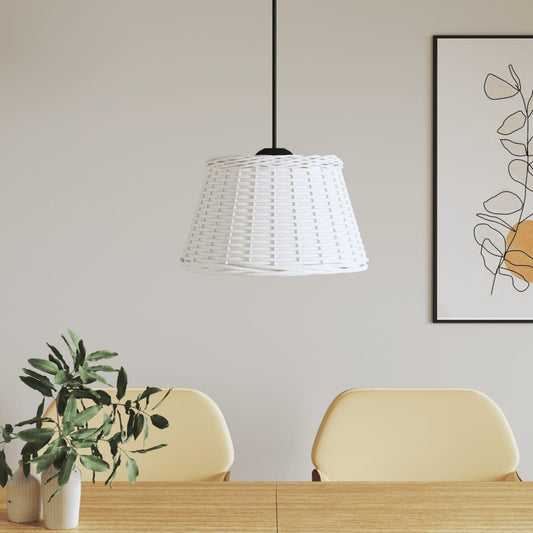 vidaXL Ceiling Lamp Shade White Ì÷50x30 cm Wicker