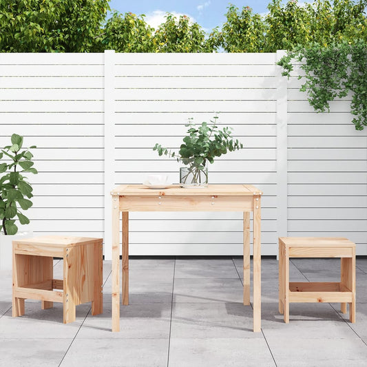 vidaXL 3 Piece Garden Bistro Set Solid Wood Pine