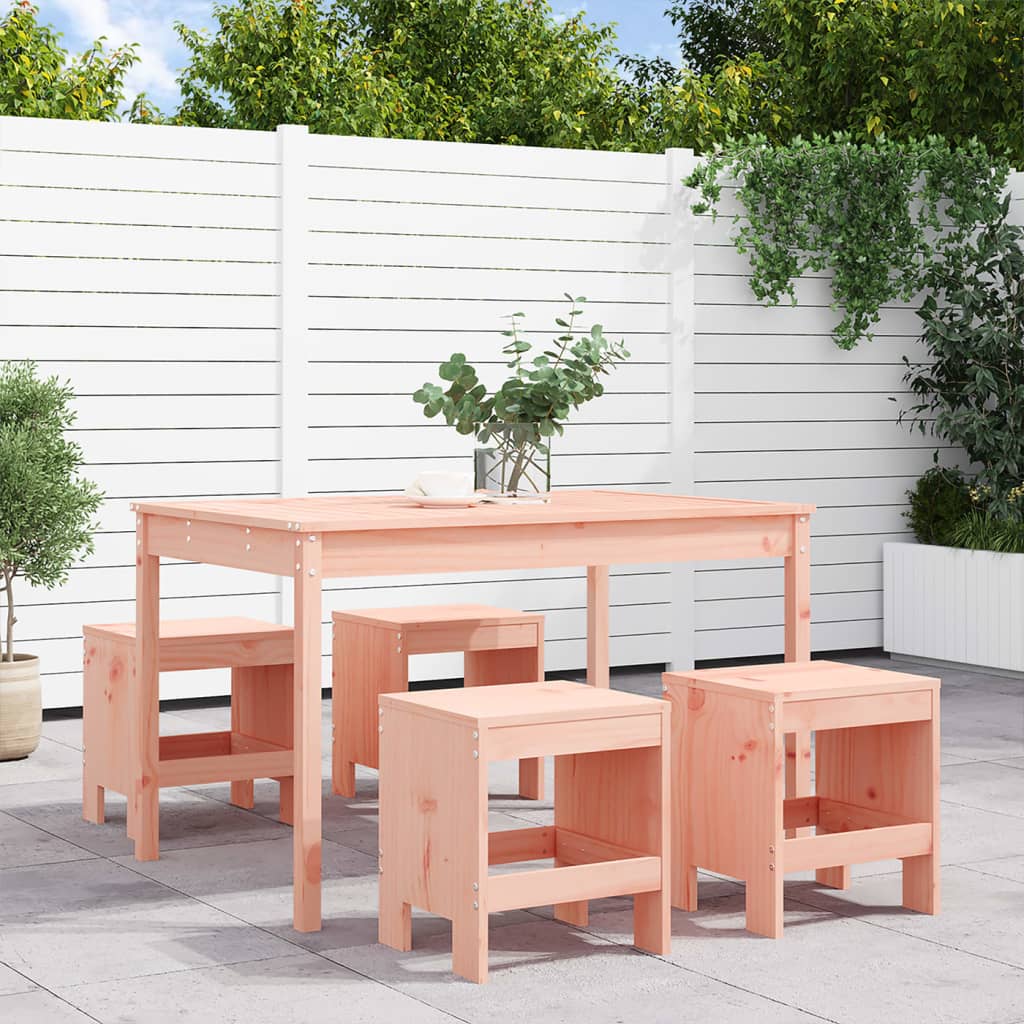 vidaXL 5 Piece Garden Dining Set Solid Wood Douglas