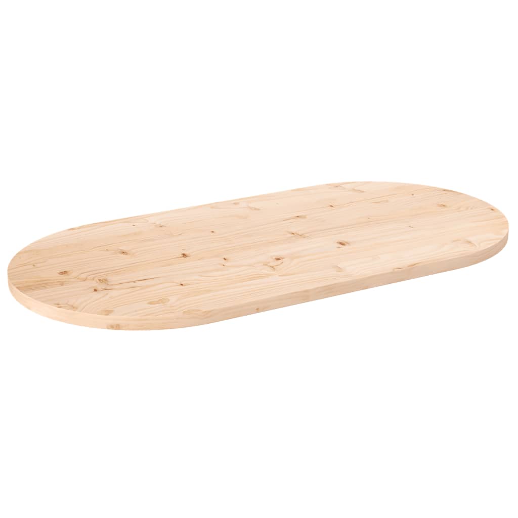 vidaXL Table Top 90x45x2.5 cm Solid Wood Pine Oval