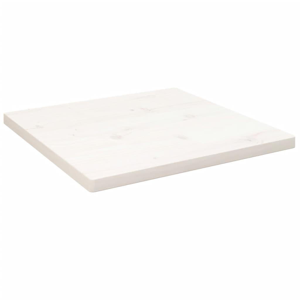 vidaXL Table Top White 50x50x2.5 cm Solid Wood Pine Square