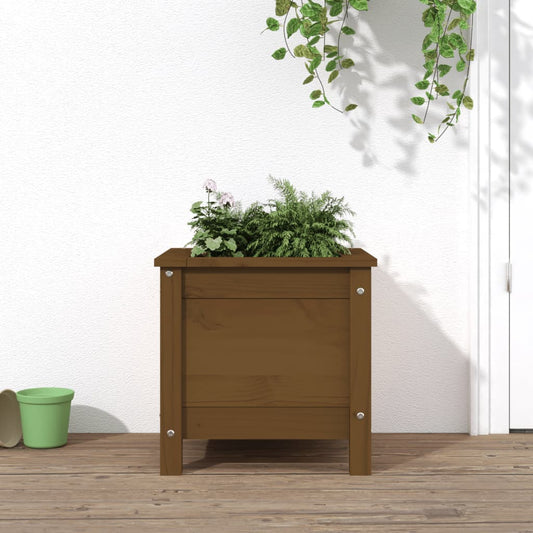 vidaXL Garden Planter Honey Brown 40x40x39 cm Solid Wood Pine