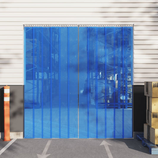 vidaXL Door Curtain Blue 200 mmx1.6 mm 50 m PVC