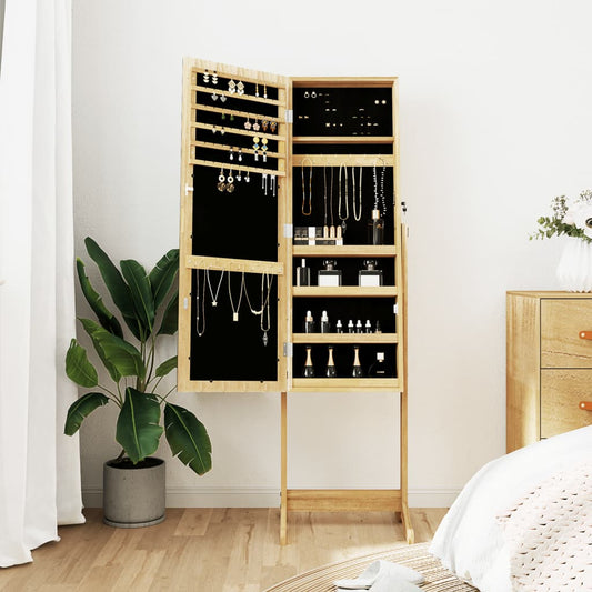 vidaXL Mirror Jewellery Cabinet Free Standing 42x38x152 cm