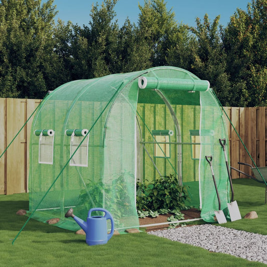 vidaXL Greenhouse with Steel Frame Green 4 må_ 2x2x2 m