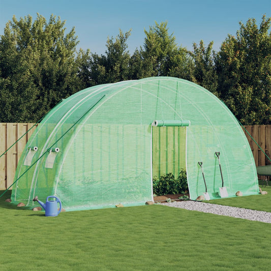 vidaXL Greenhouse with Steel Frame Green 12 må_ 6x2x2.85 m