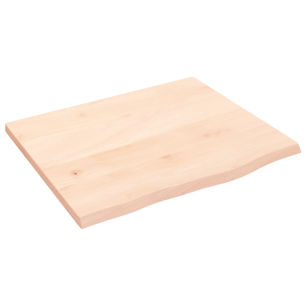 vidaXL Wall Shelf 60x50x2 cm Untreated Solid Wood Oak