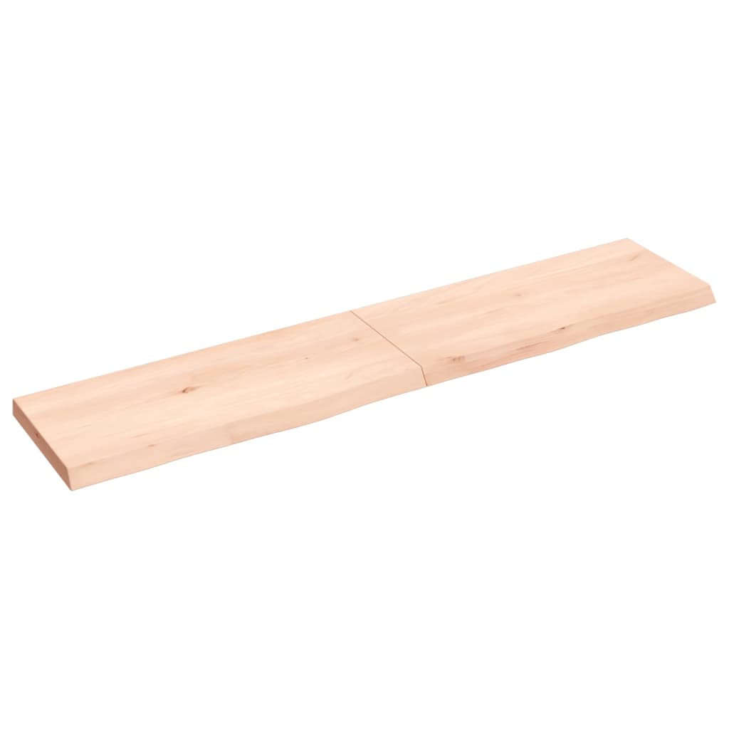 vidaXL Wall Shelf 140x30x(2-4) cm Untreated Solid Wood Oak