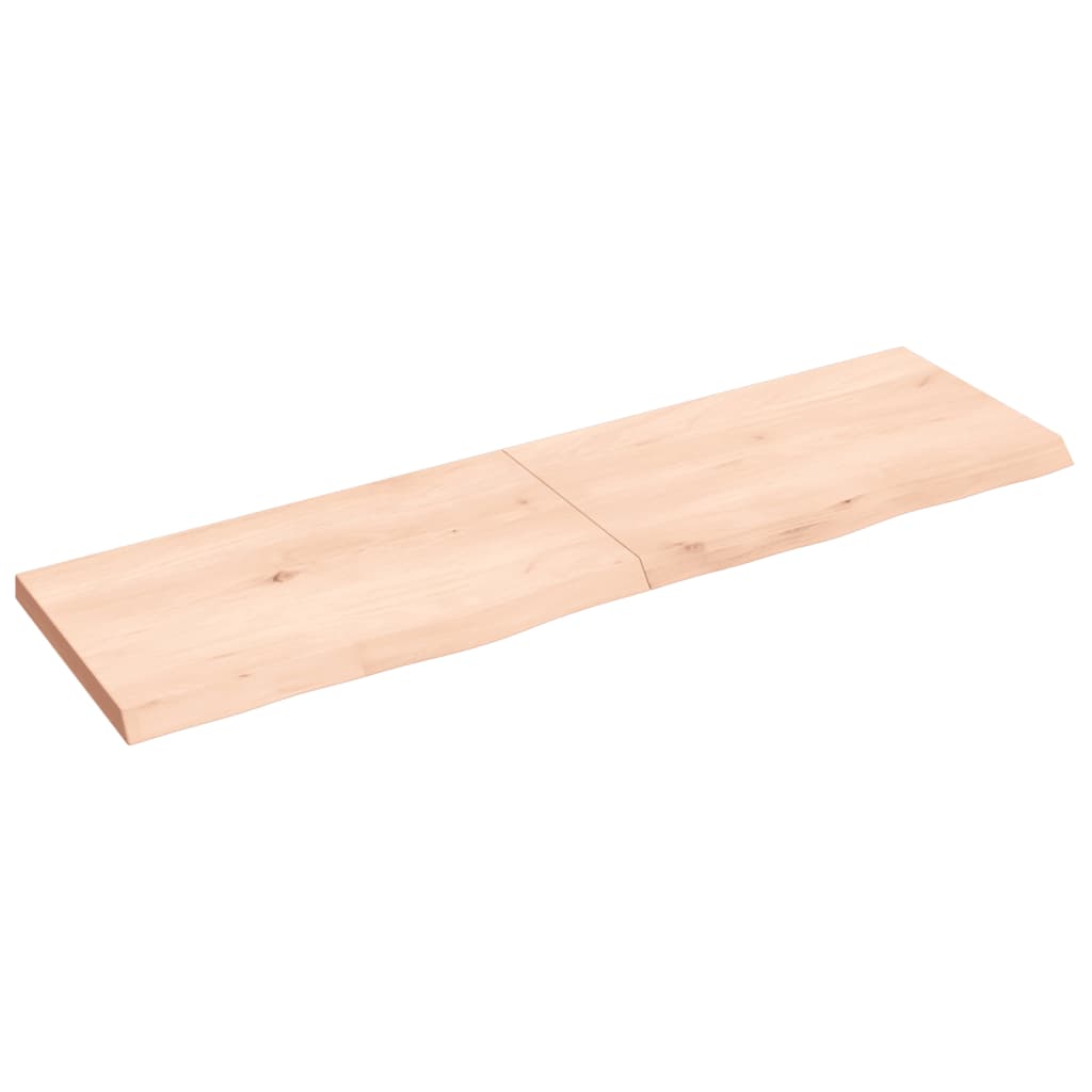 vidaXL Wall Shelf 140x40x(2-4) cm Untreated Solid Wood Oak
