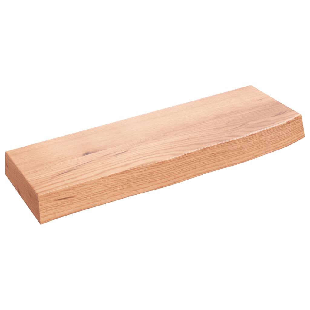 vidaXL Wall Shelf Light Brown 60x20x6 cm Treated Solid Wood Oak