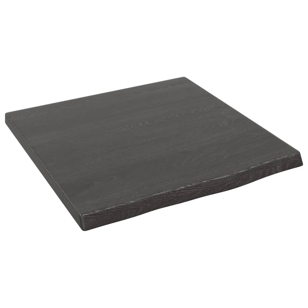 vidaXL Wall Shelf Dark Grey 40x40x2 cm Treated Solid Wood Oak
