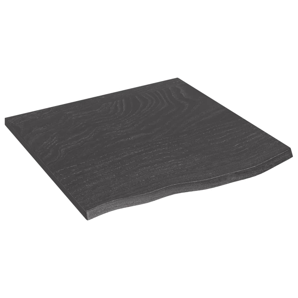 vidaXL Wall Shelf Dark Grey 60x60x2 cm Treated Solid Wood Oak