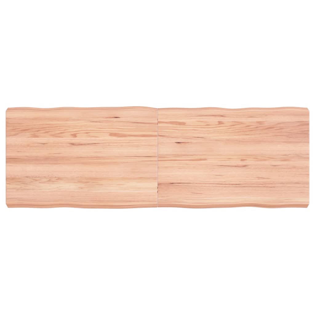 vidaXL Table Top Light Brown 120x40x(2-6)cm Treated Solid Wood Live Edge