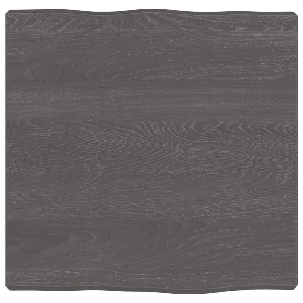 vidaXL Table Top Dark Grey 40x40x(2-4) cm Treated Solid Wood Live Edge