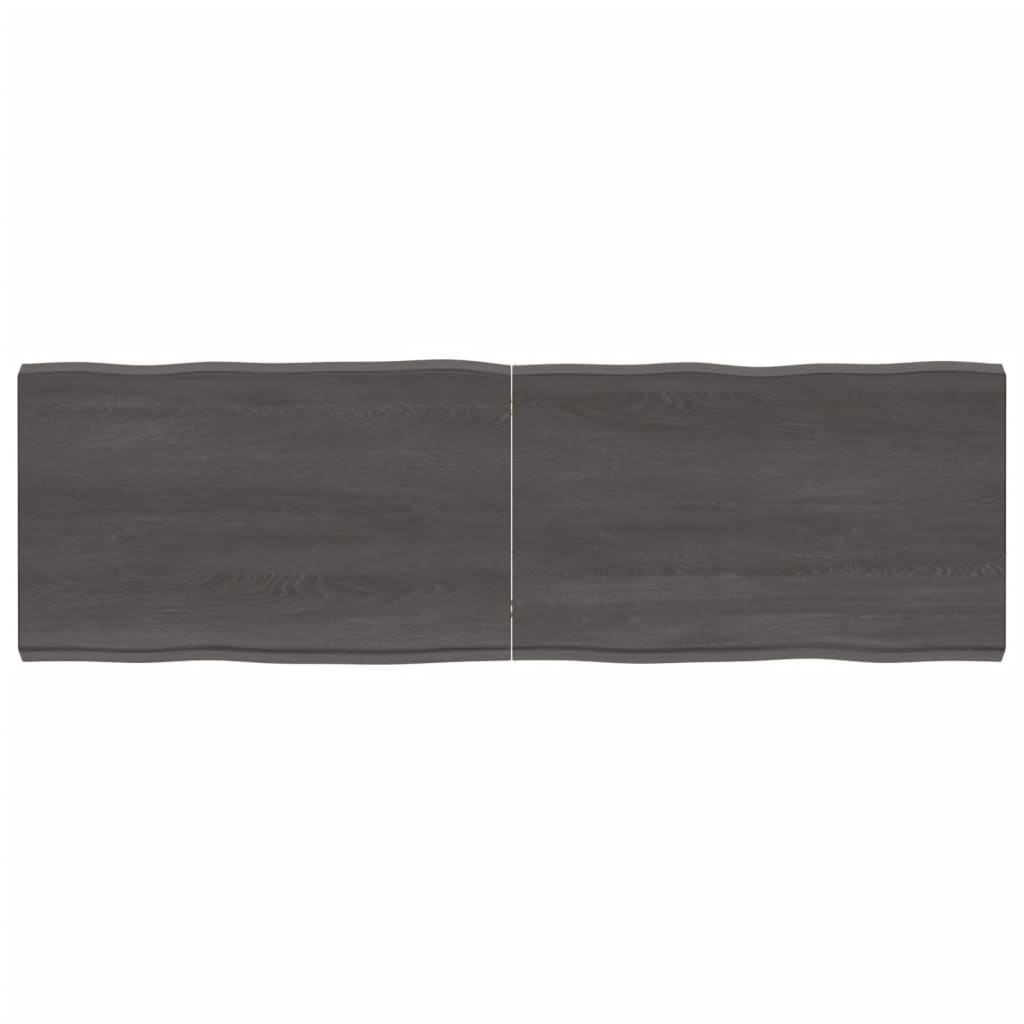 vidaXL Table Top Dark Grey 160x50x(2-6) cm Treated Solid Wood Live Edge