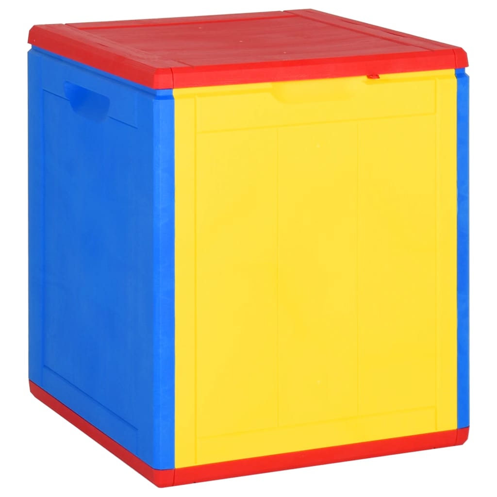 vidaXL Garden Storage Box Colouful PP Rattan 90 L