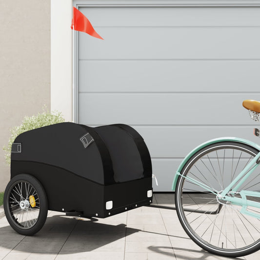 vidaXL Bike Cargo Trailer Black 45 kg Iron
