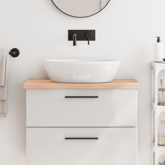 vidaXL Bathroom Countertop 80x40x(2-4) cm Untreated Solid Wood