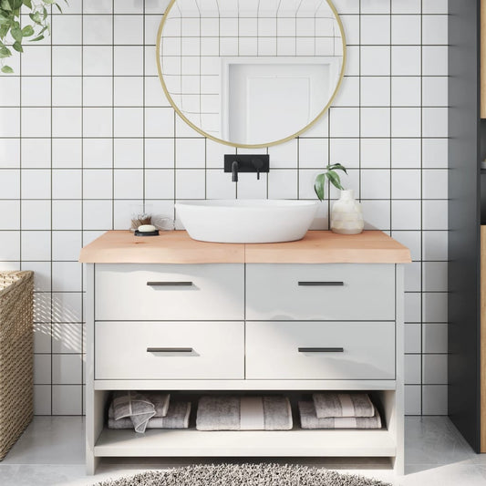 vidaXL Bathroom Countertop 120x60x(2-6) cm Untreated Solid Wood