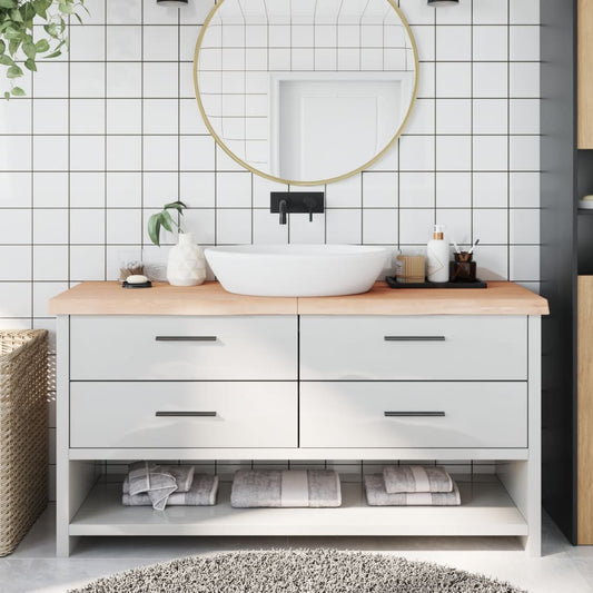 vidaXL Bathroom Countertop 160x60x(2-6) cm Untreated Solid Wood