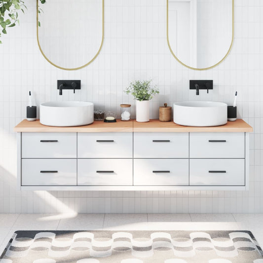 vidaXL Bathroom Countertop 180x50x(2-4) cm Untreated Solid Wood