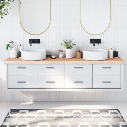 vidaXL Bathroom Countertop 200x40x(2-6) cm Untreated Solid Wood