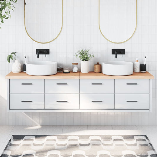vidaXL Bathroom Countertop 200x50x(2-4) cm Untreated Solid Wood
