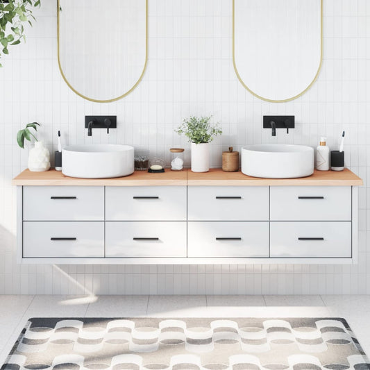 vidaXL Bathroom Countertop 200x60x(2-4) cm Untreated Solid Wood