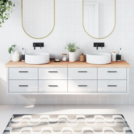 vidaXL Bathroom Countertop 220x60x(2-6) cm Untreated Solid Wood