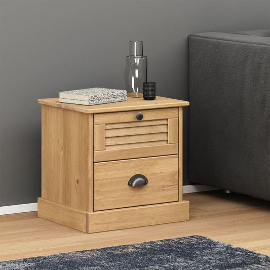 vidaXL Bedside Cabinet VIGO 42x35x40 cm Solid Wood Pine