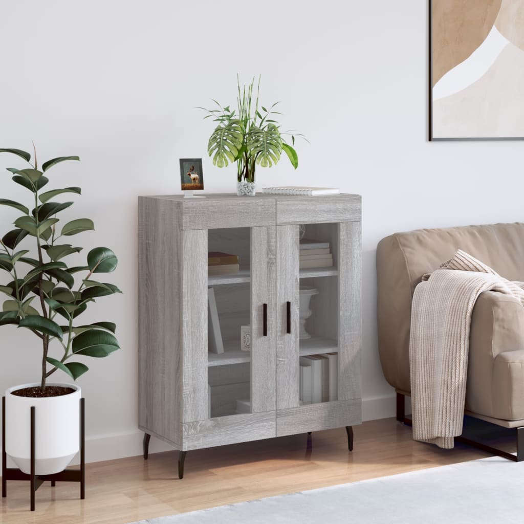 vidaXL Sideboard Grey Sonoma 69.5x34x90 cm Engineered Wood
