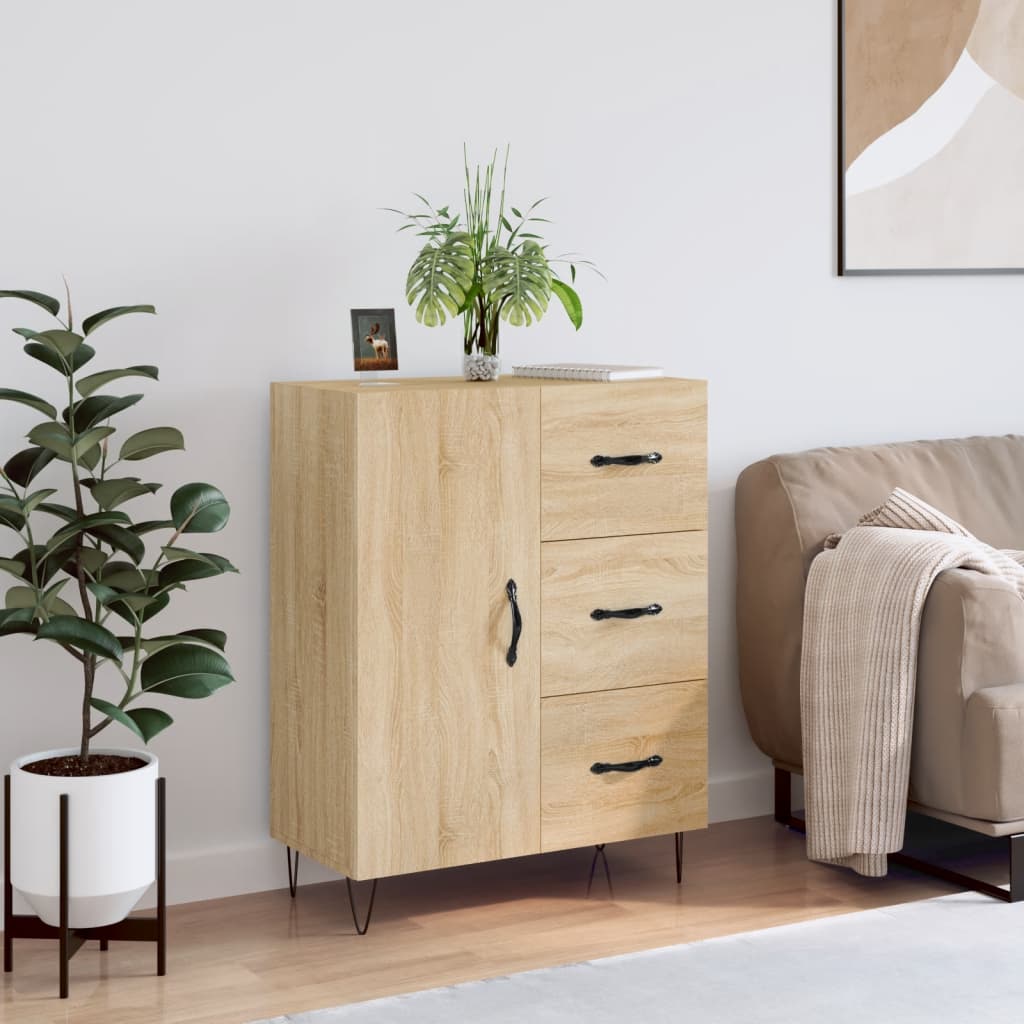vidaXL Sideboard Sonoma Oak 69.5x34x90 cm Engineered Wood
