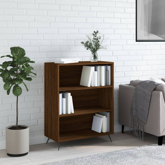 vidaXL Bookcase Brown Oak 69.5x32.5x90 cm Engineered Wood